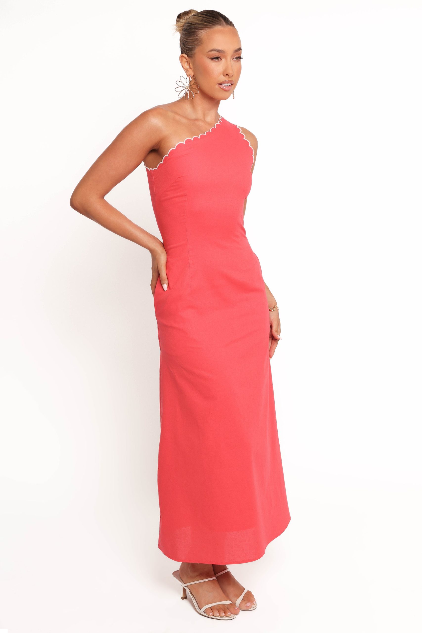 Amani Midi Dress - Coral - Image 6