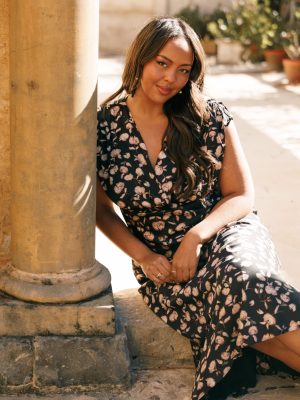 Amarlee Maxi Dress - Black Floral