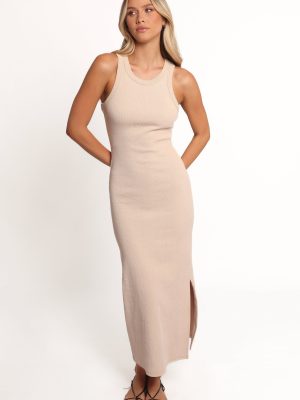 Amira Midi Dress - Taupe