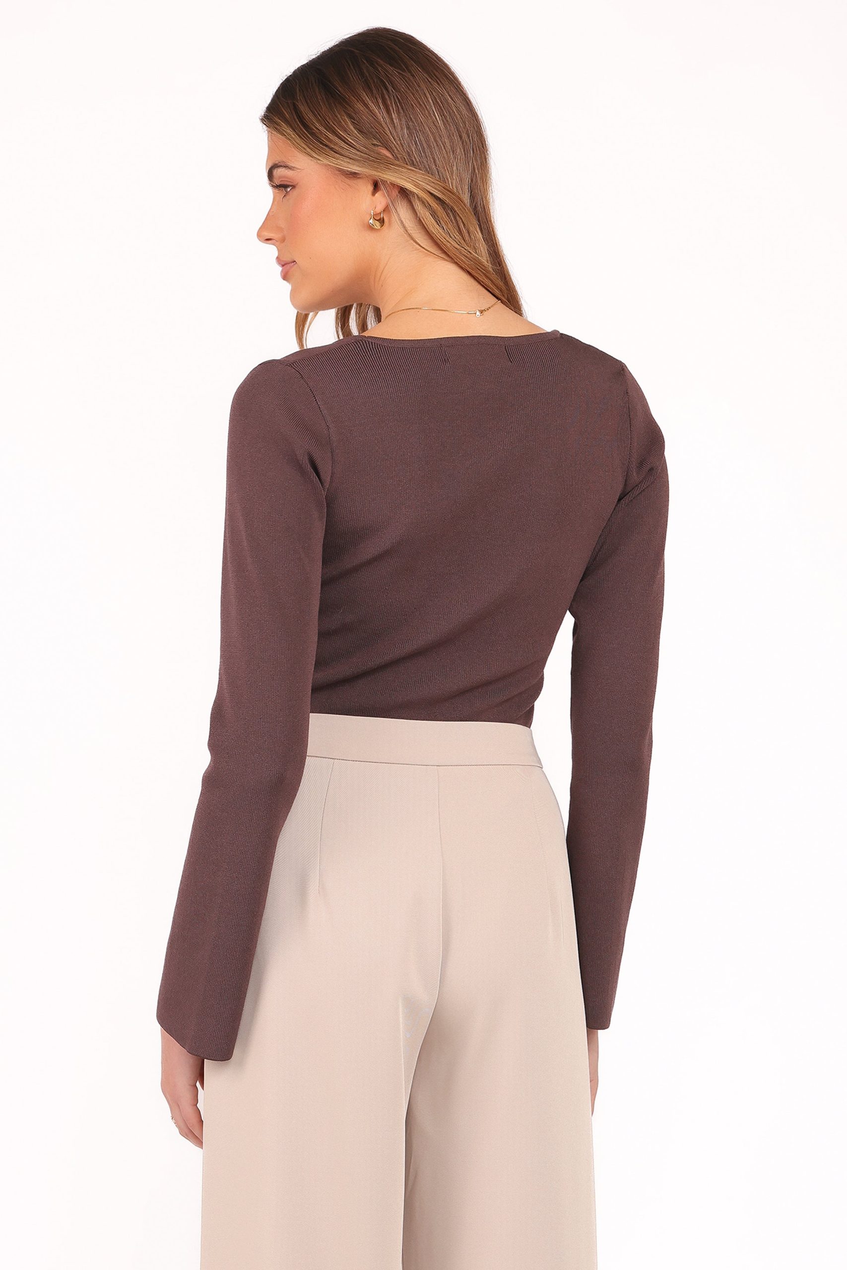 Trinity Long Sleeve Top - Chocolate Brown - Image 5