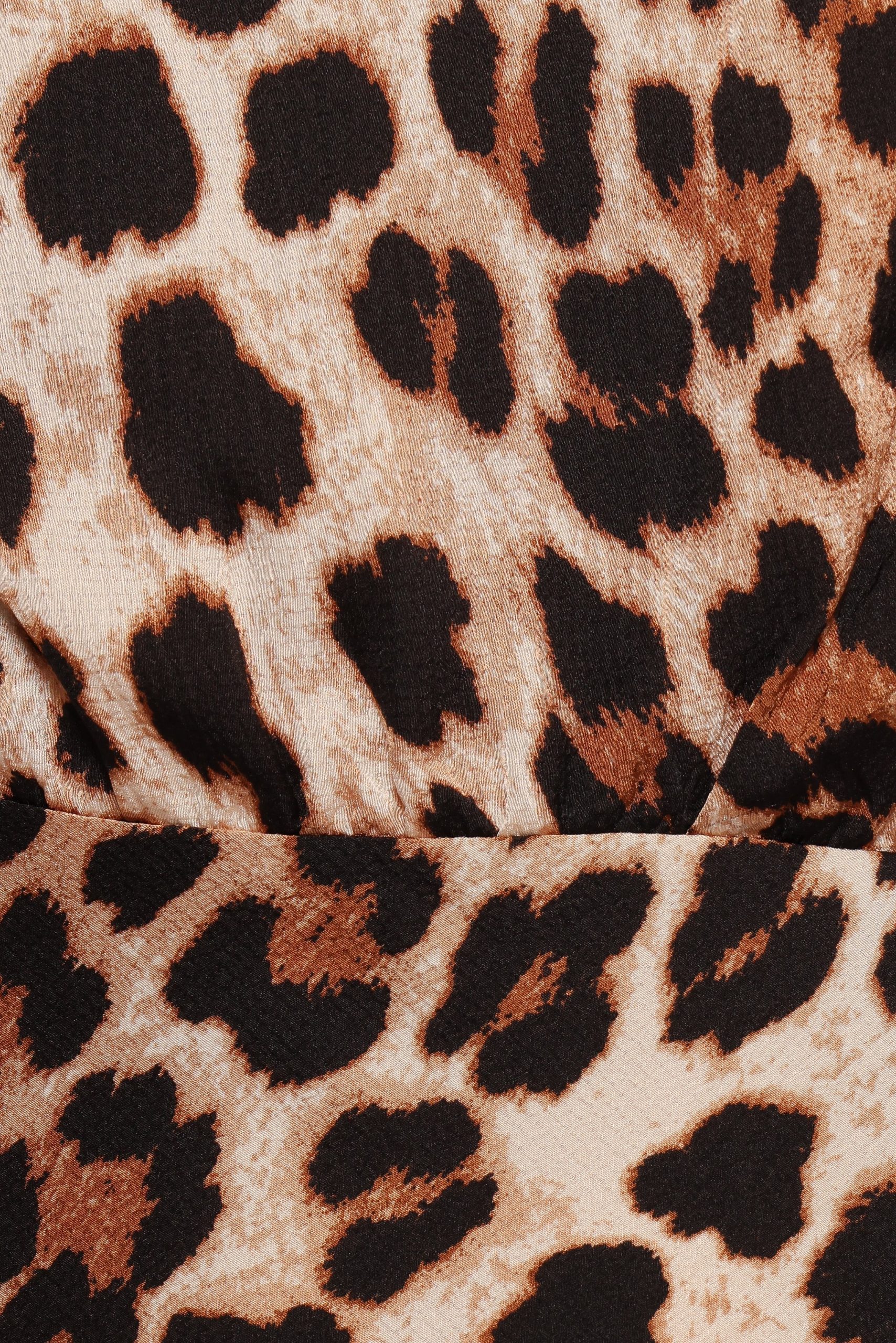 Anabelle Halter Neck Midi Dress - Leopard - Image 7