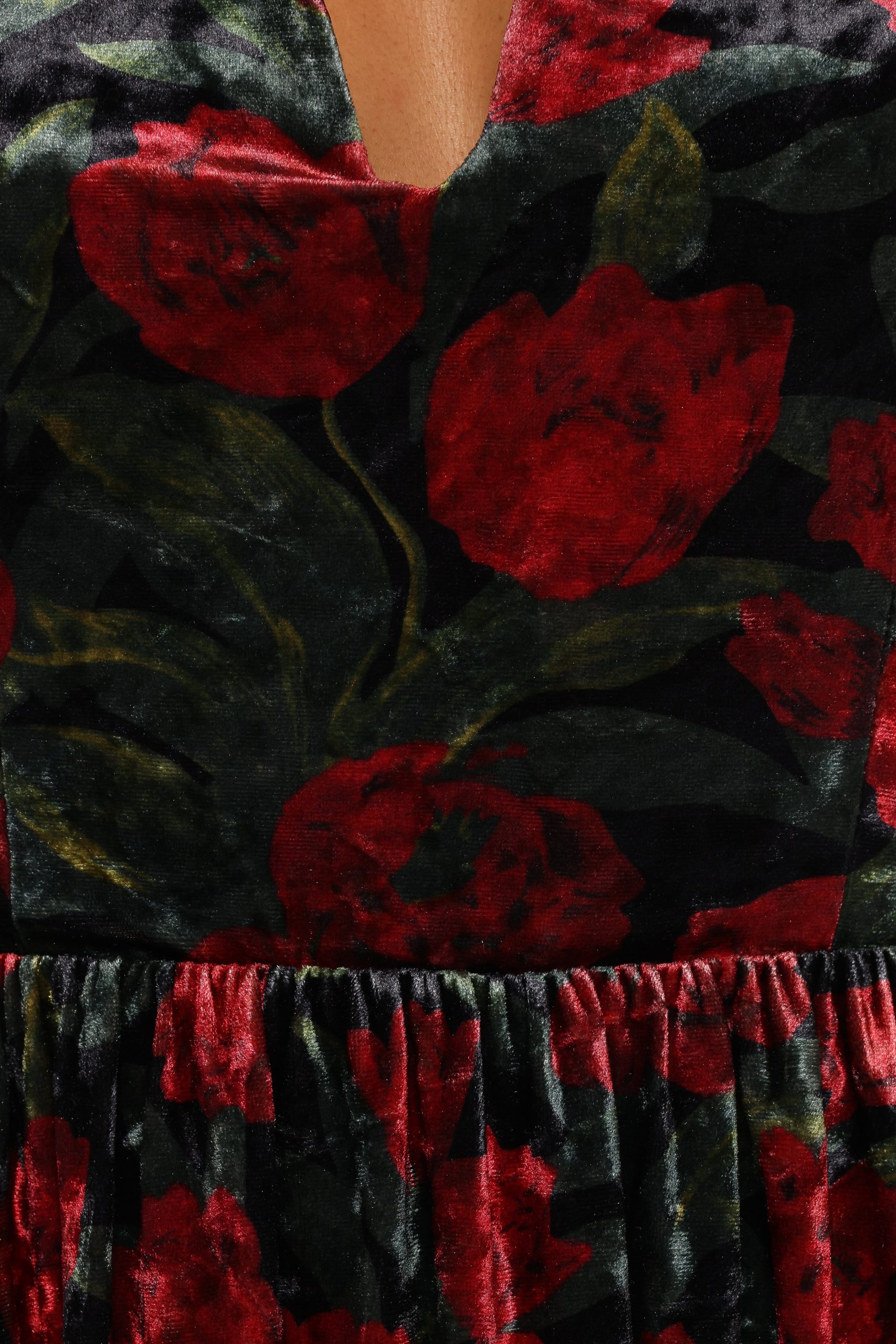 Anders Mini Dress - Black/Red - Image 9