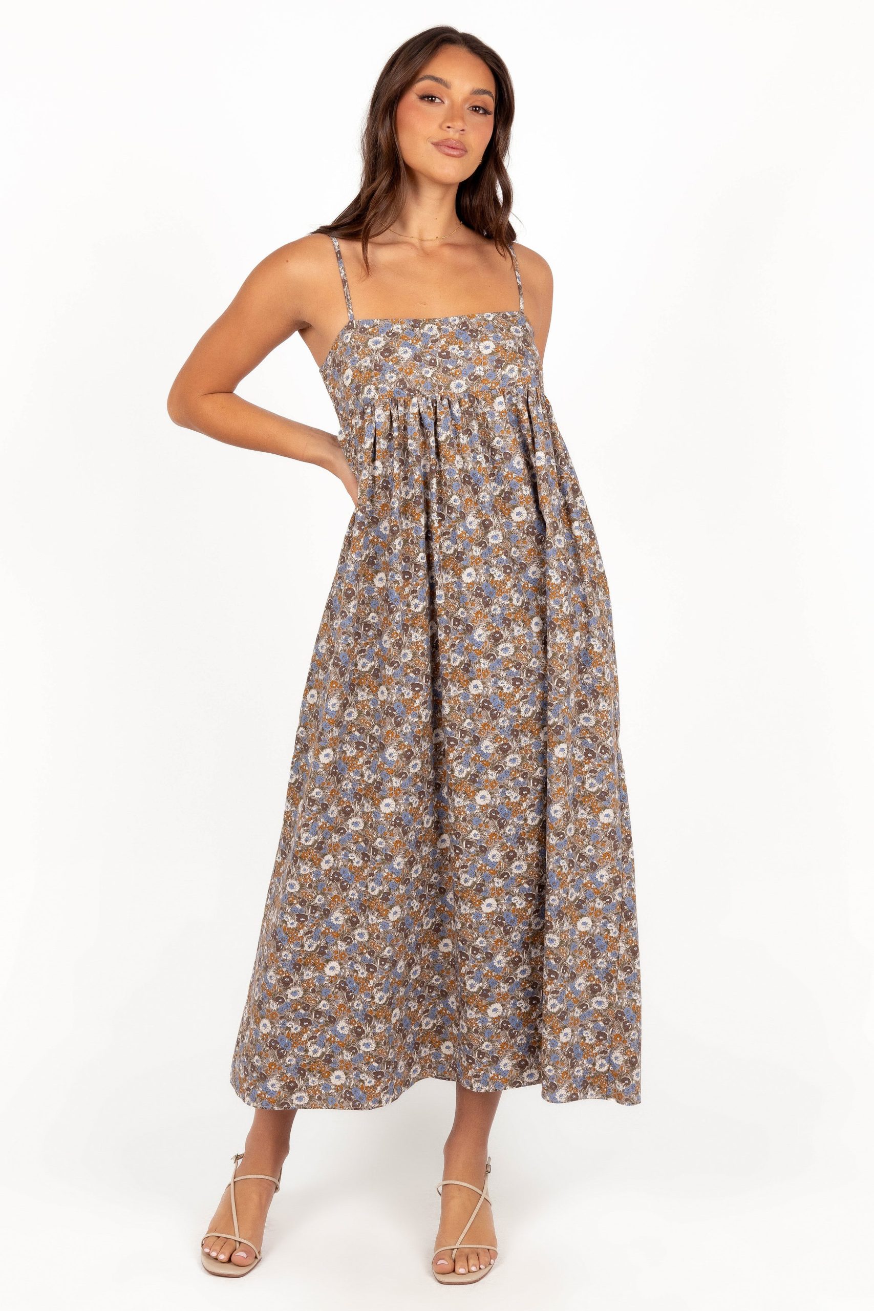 Andy Maxi Dress - Olive Ditsy Floral - Image 8