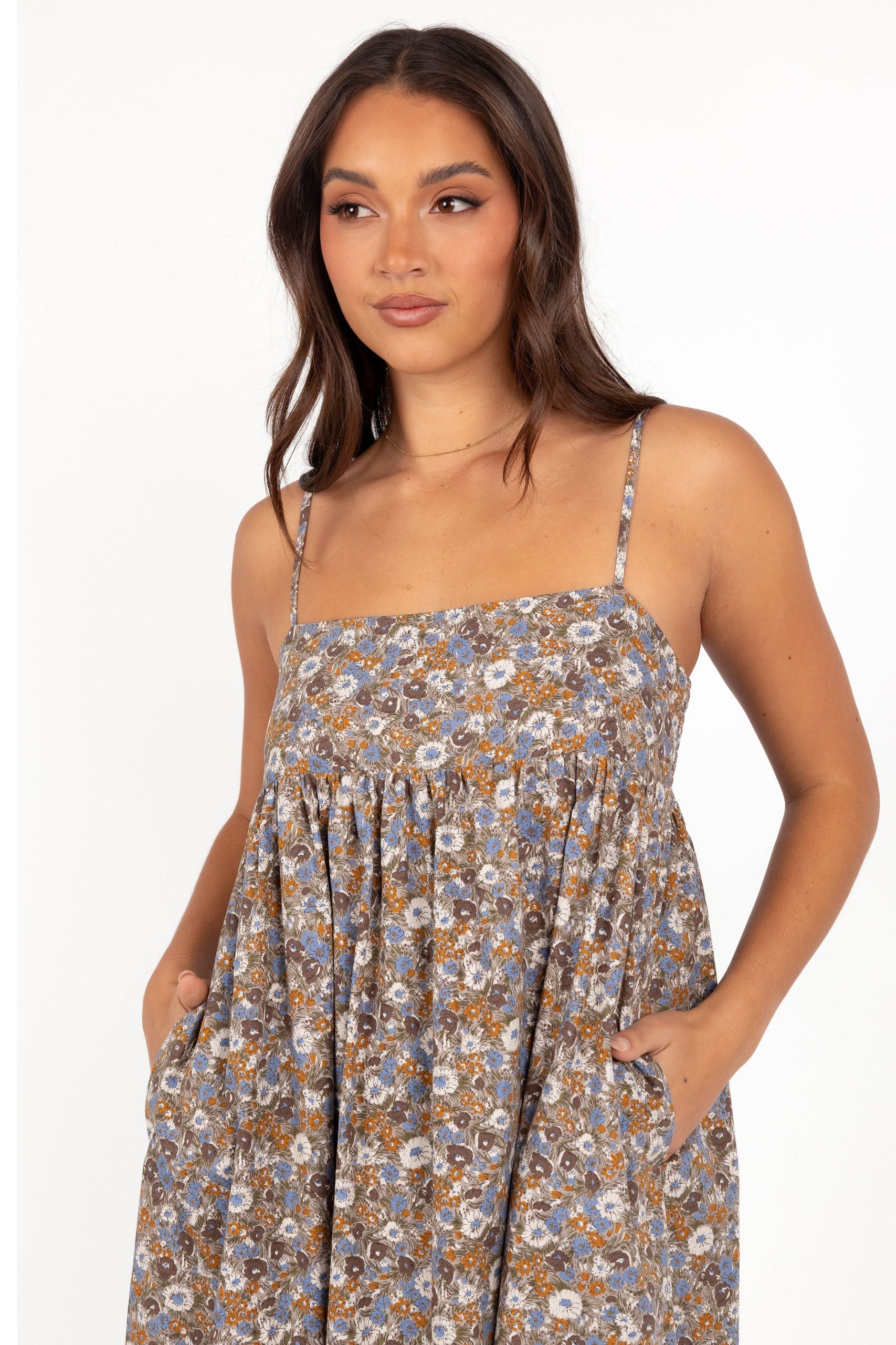 Andy Maxi Dress - Olive Ditsy Floral - Image 4