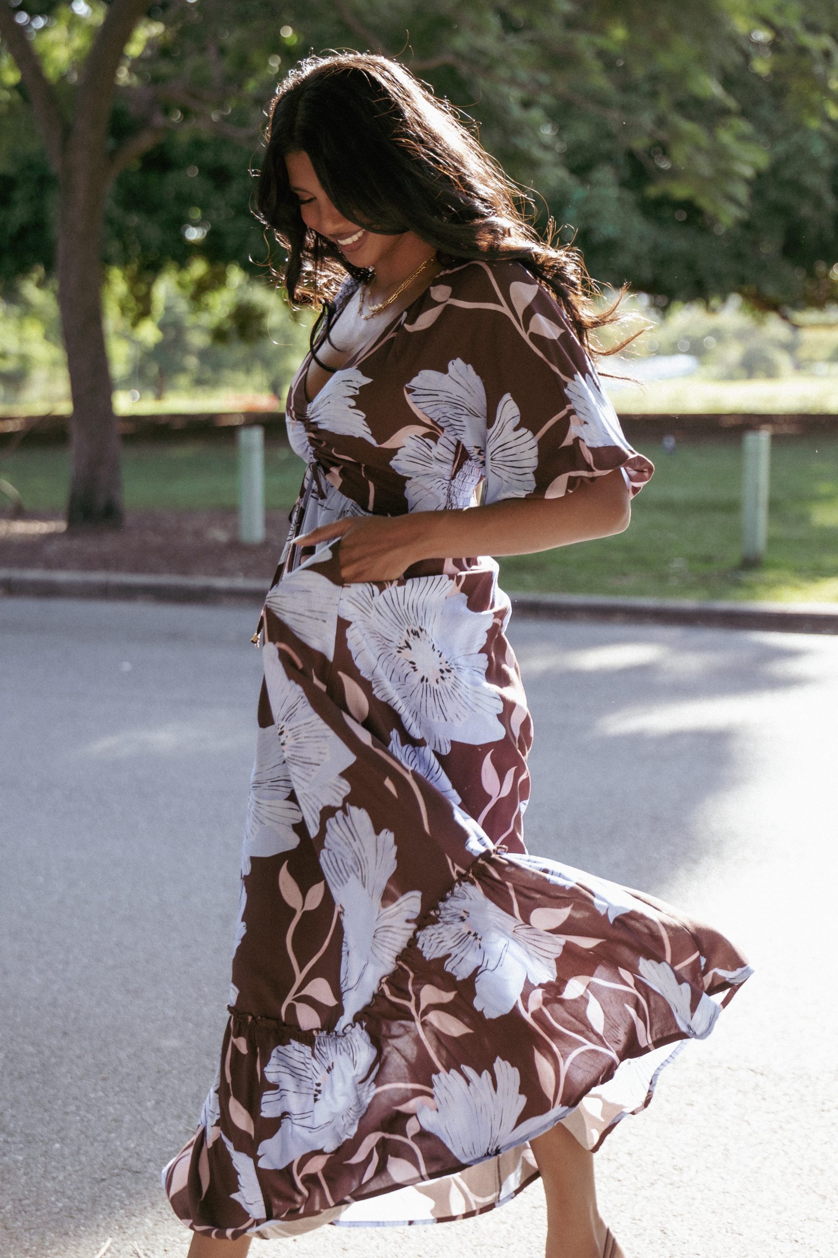 Annabella Maxi Dress - Blue Poppies - Image 8