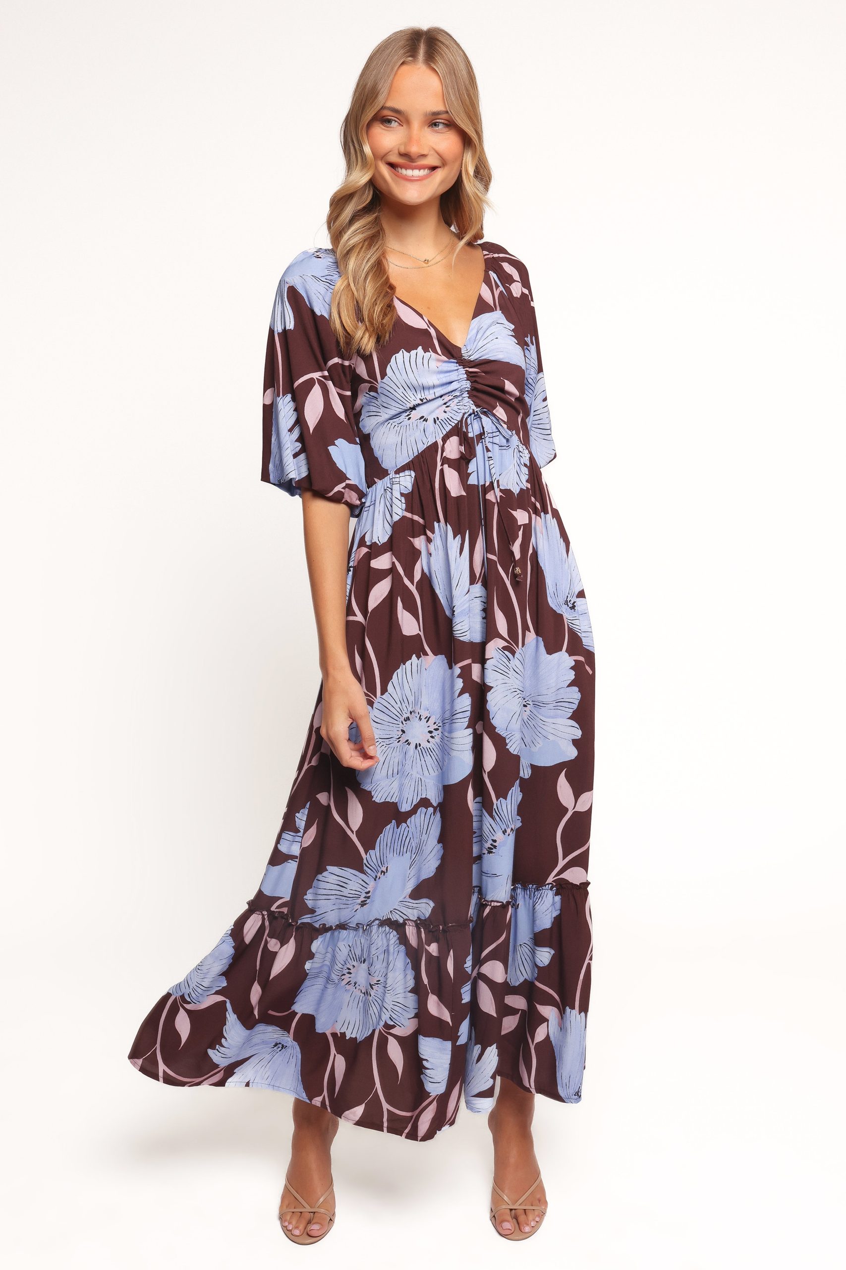 Annabella Maxi Dress - Blue Poppies - Image 2