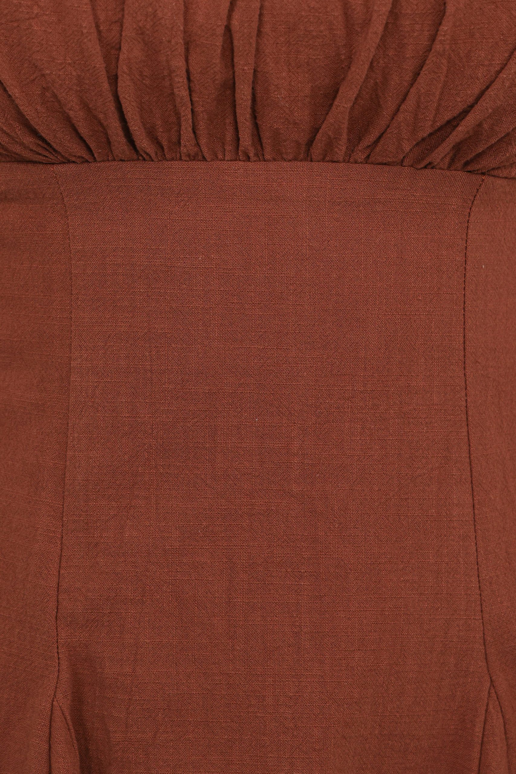 Anora Mini Dress - Cognac - Image 6