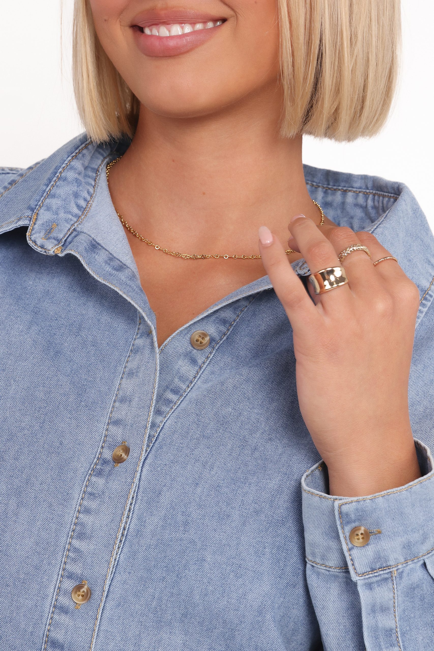 Antonella Denim Shirt - Denim Blue - Image 6