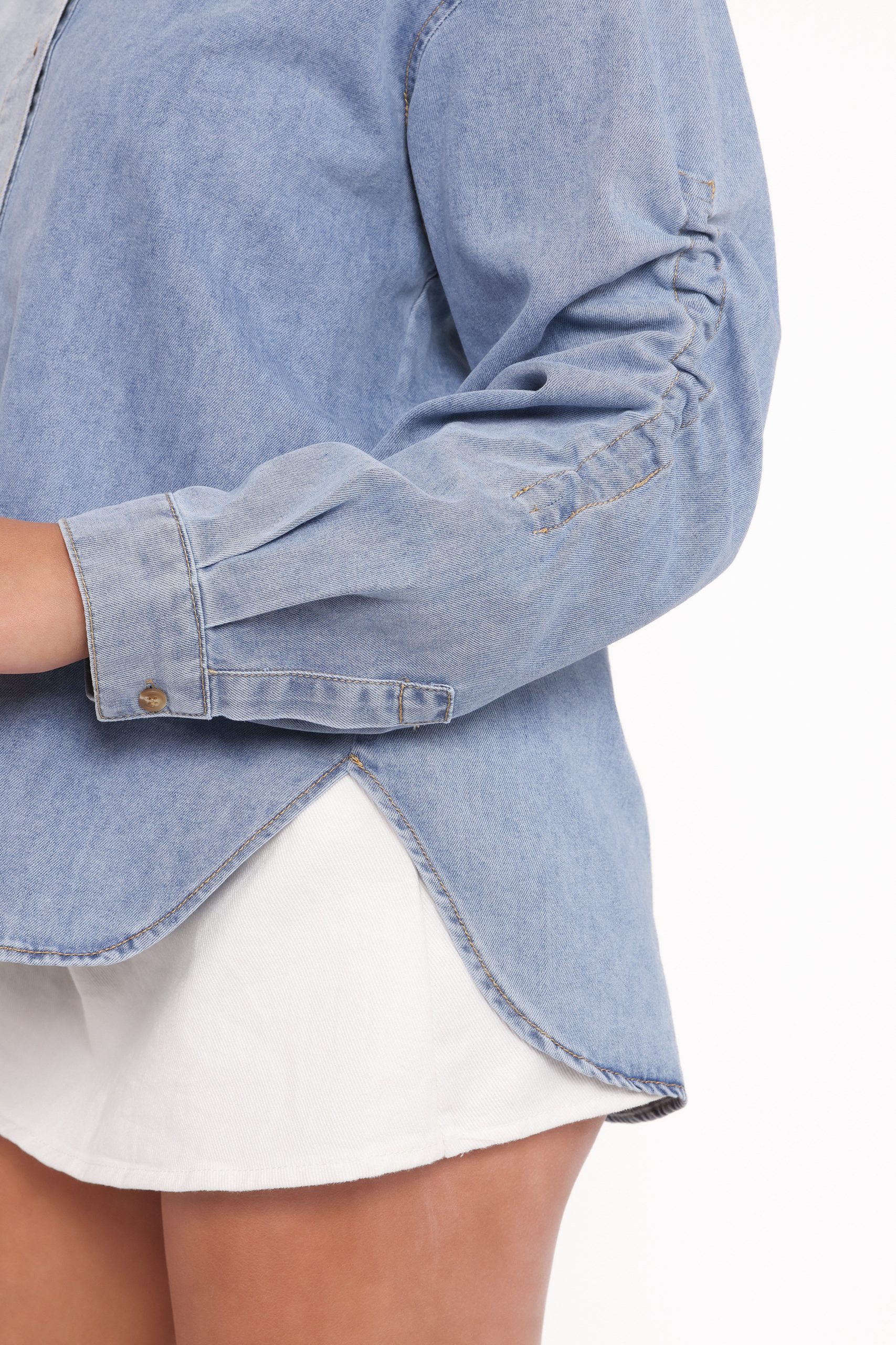 Antonella Denim Shirt - Denim Blue - Image 7