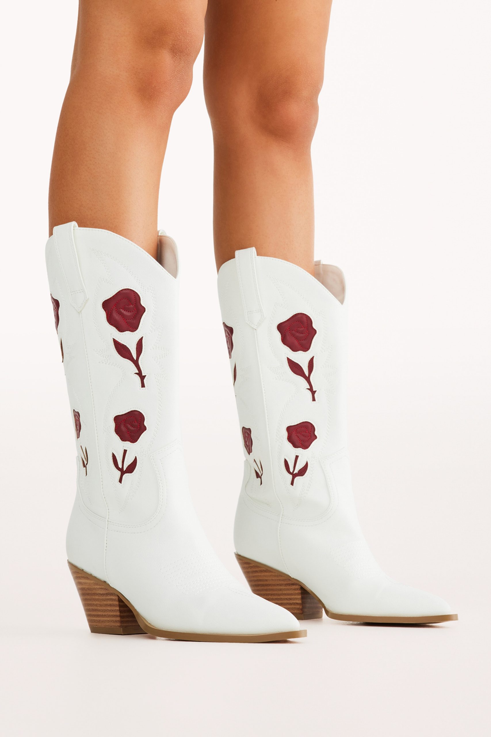 Arden Boot - White/Garnet - Image 4