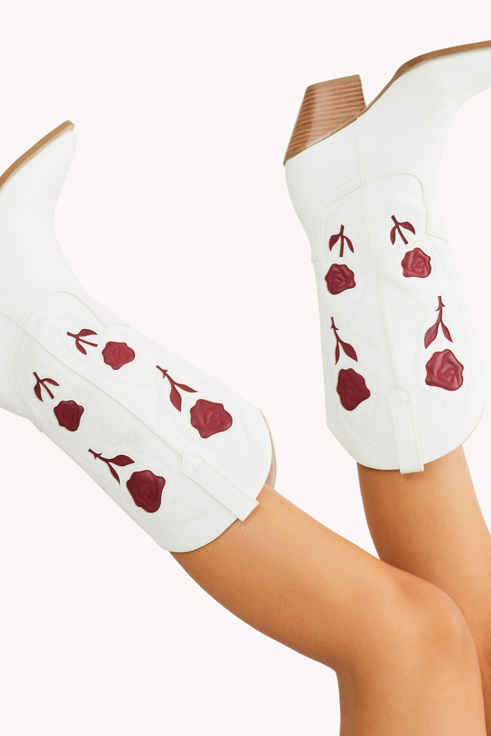 Arden Boot - White/Garnet - Image 6