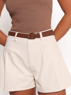 Ecita Pleated Shorts - Ecru