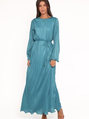 Armena Long Sleeve Maxi Dress - Teal