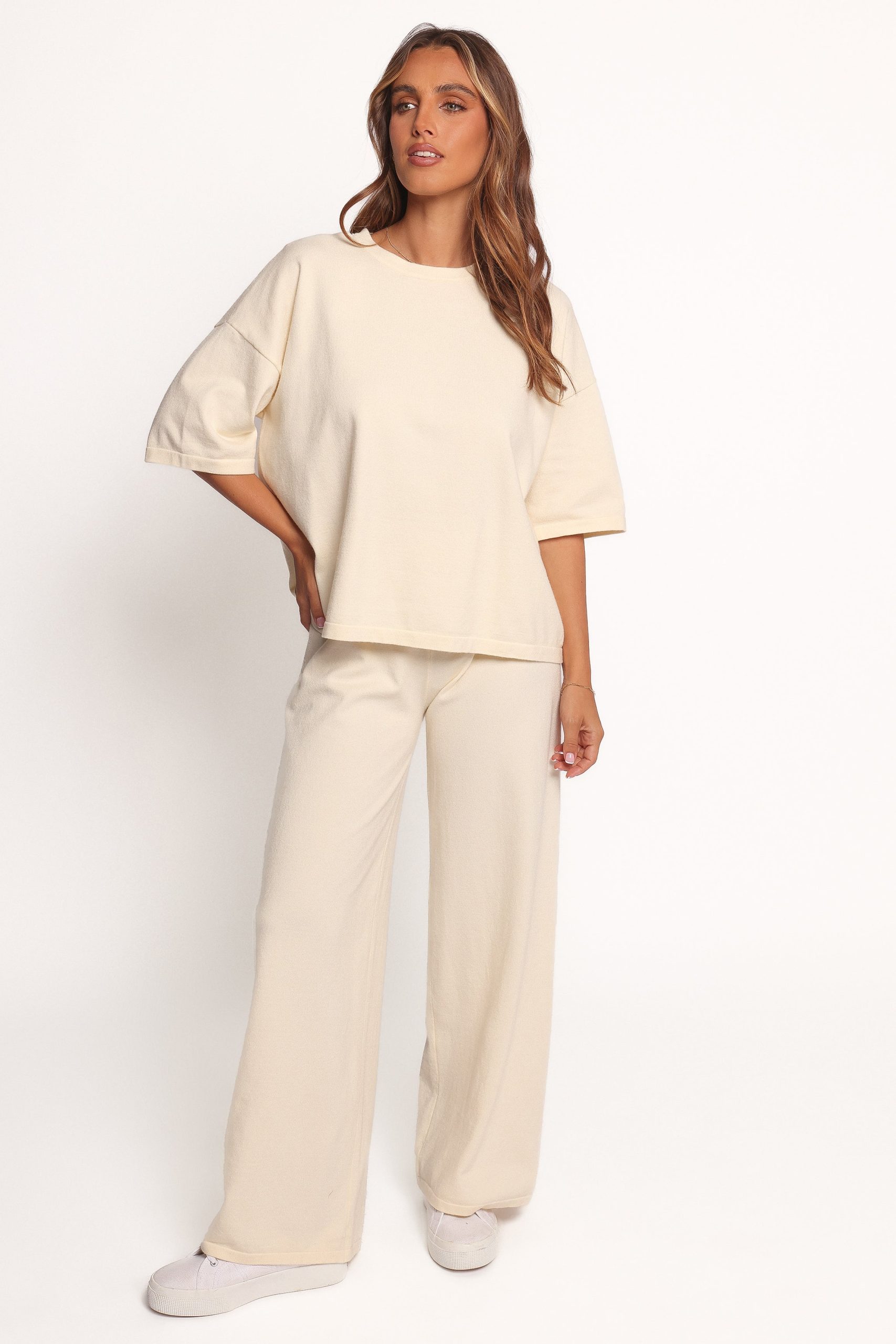 Ash Knitted T-Shirt - White - Image 5