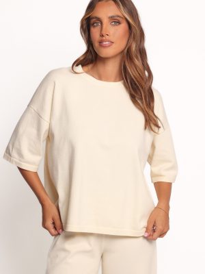 Ash Knitted T-Shirt - White