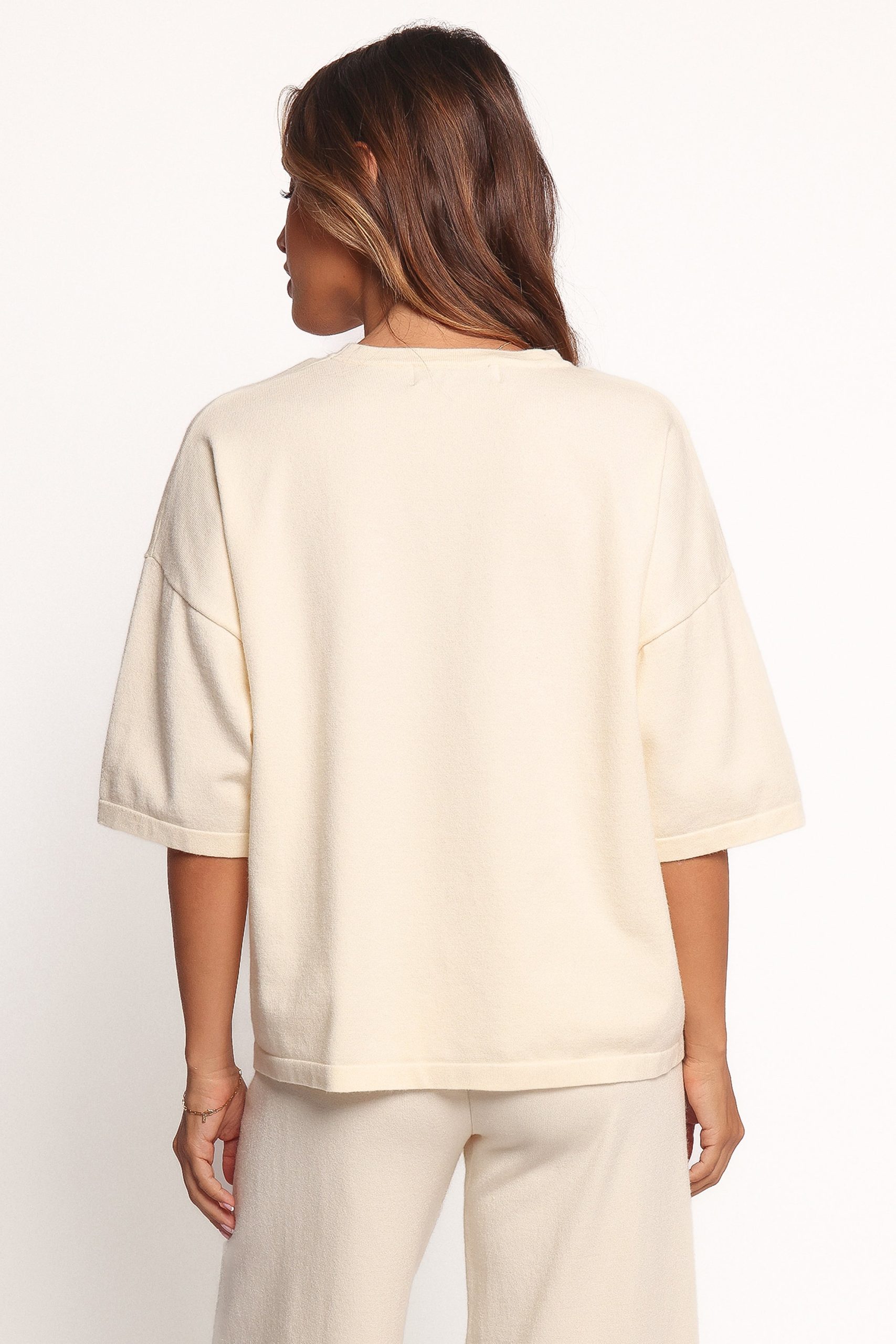 Ash Knitted T-Shirt - White - Image 4