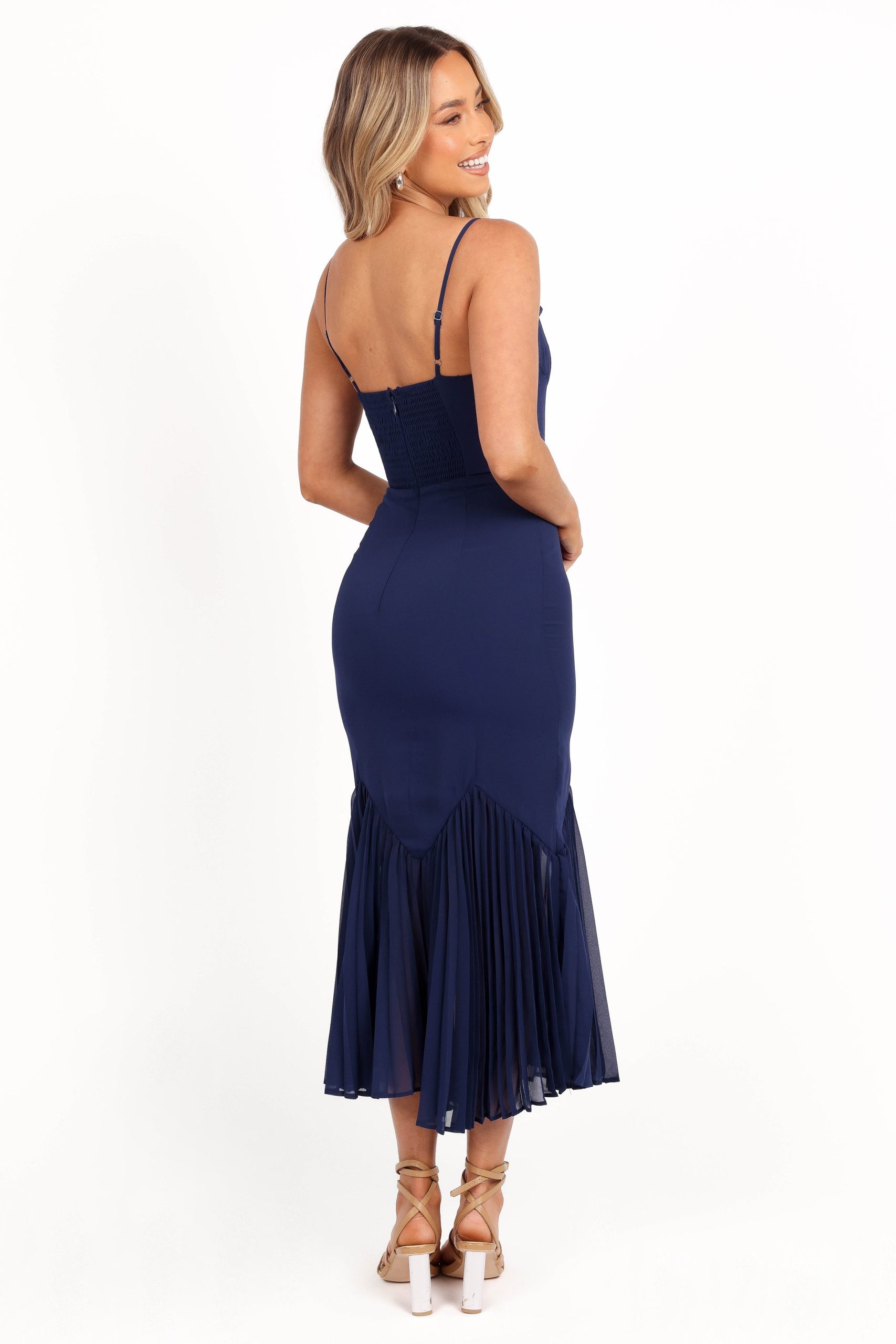 Ashton Midi Dress - Navy - Image 6