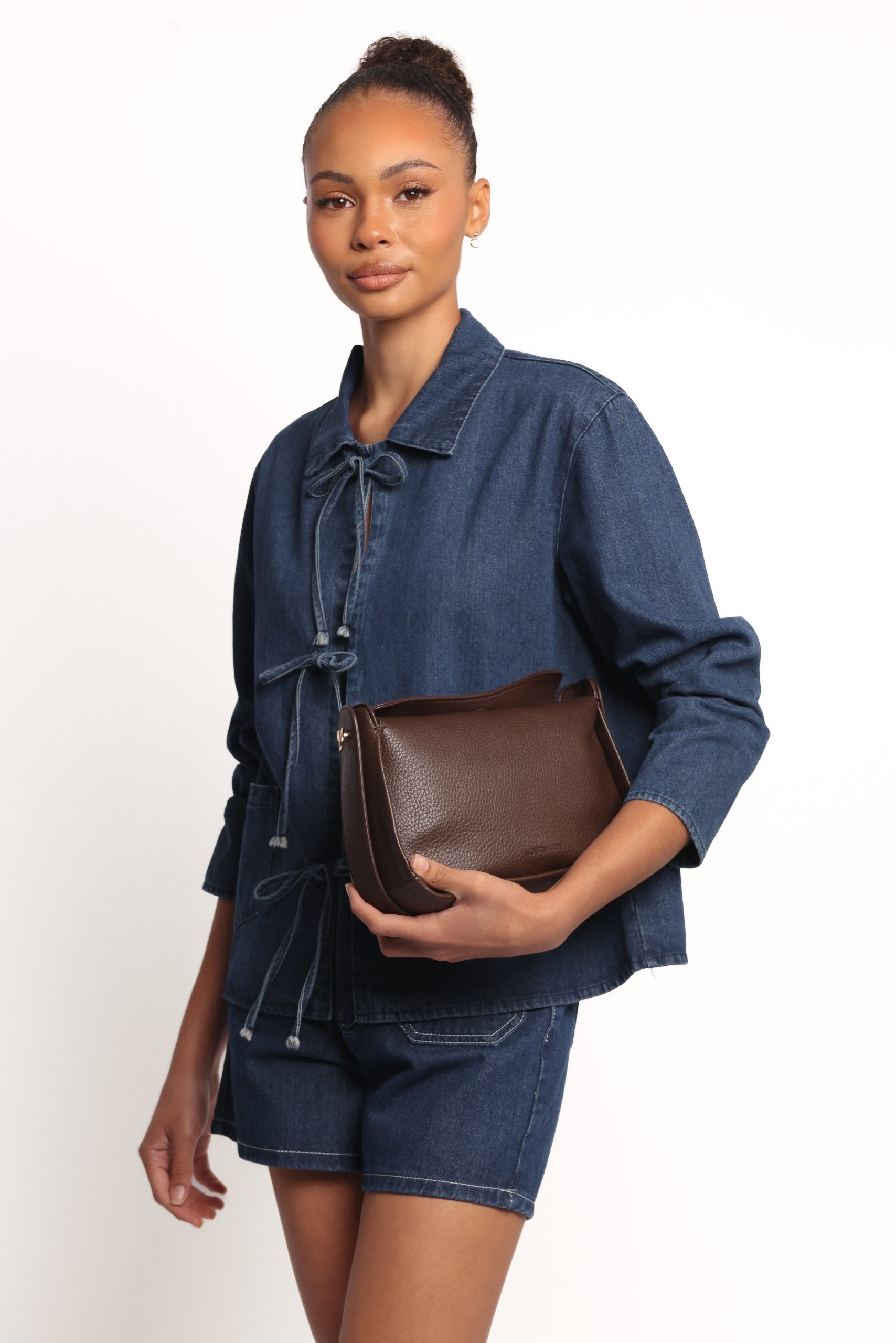 Avon Bow Front Denim Shacket - Denim - Image 2