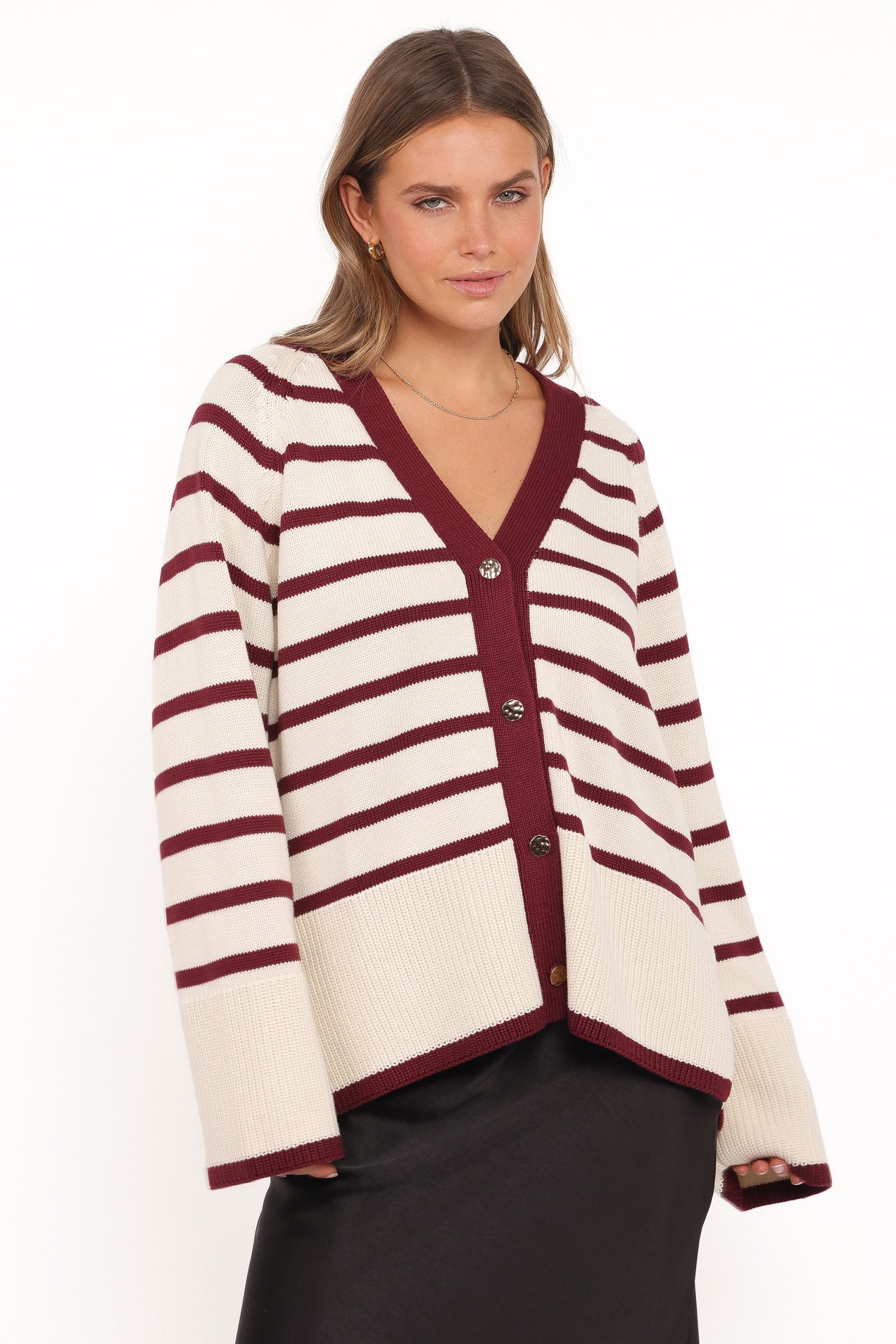 Aydee Cardigan - Cherry Stripe - Image 2