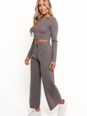 Ayers Long Sleeve Set - Charcoal Grey