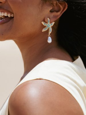 Azure Earrings - Gold