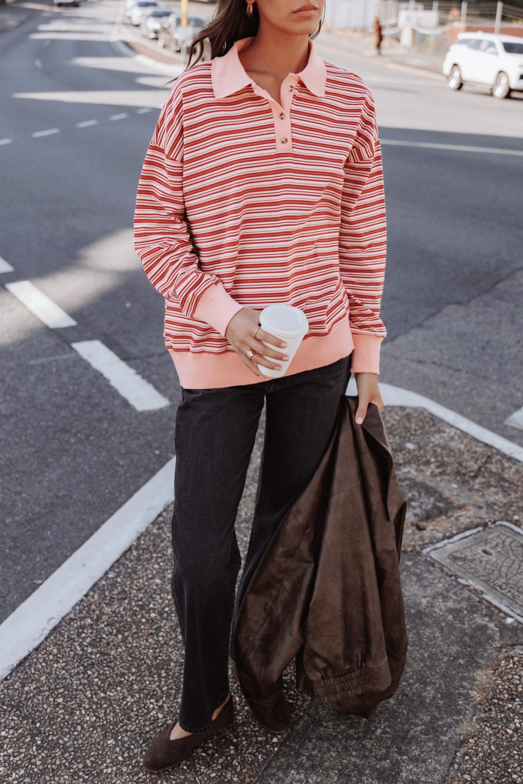 Beau Long Sleeve Jersey Top - Pink Stripe - Image 9