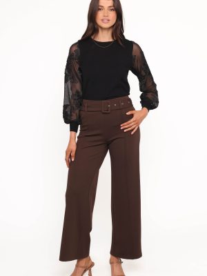 Benton Belted Pant - Brown