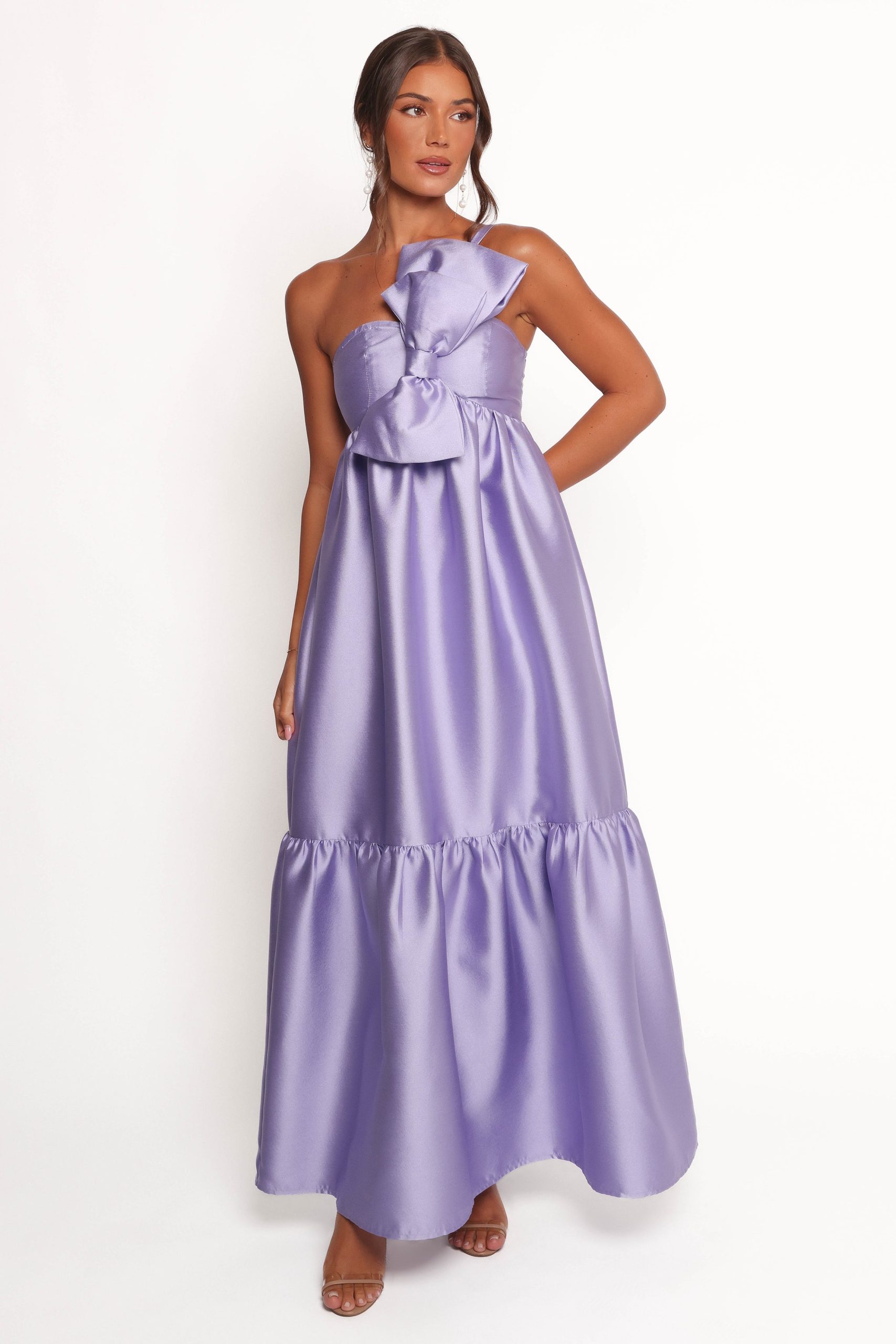 Betina Bow Front Maxi Dress - Lilac - Image 2