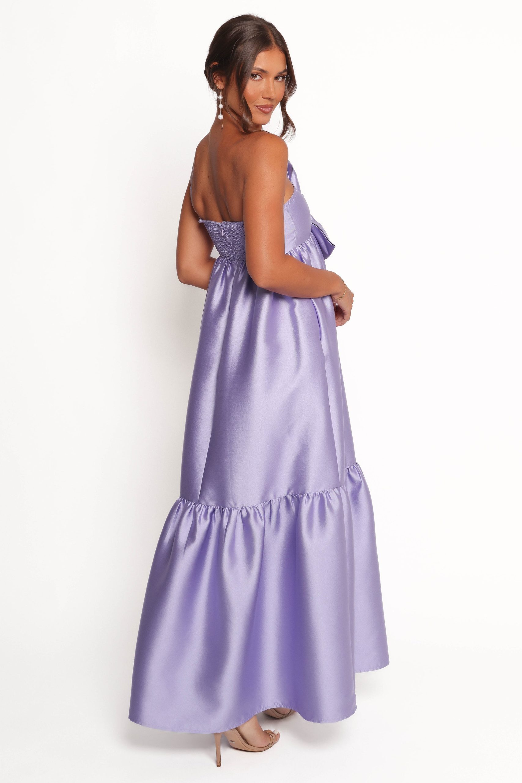 Betina Bow Front Maxi Dress - Lilac - Image 5