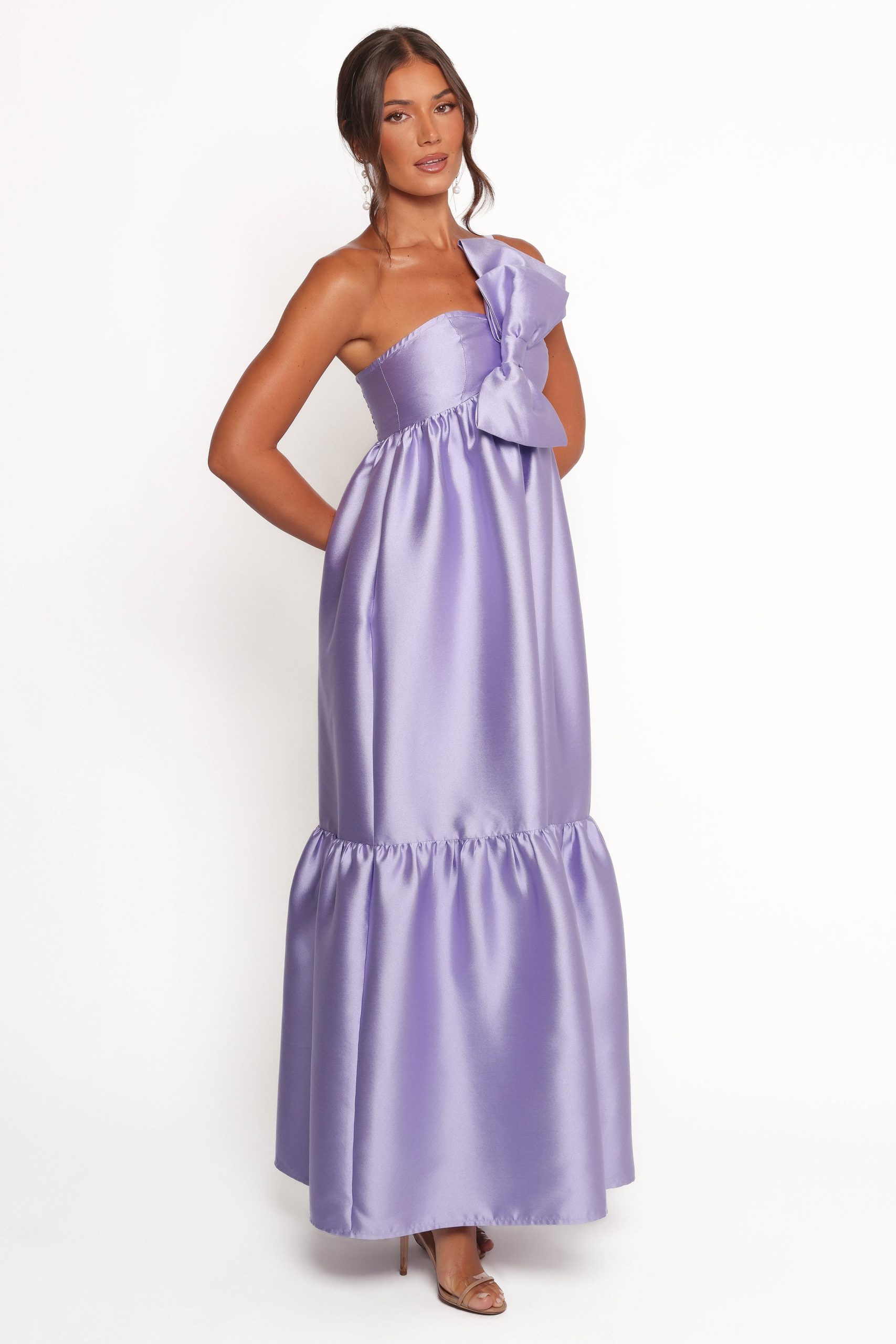 Betina Bow Front Maxi Dress - Lilac - Image 6