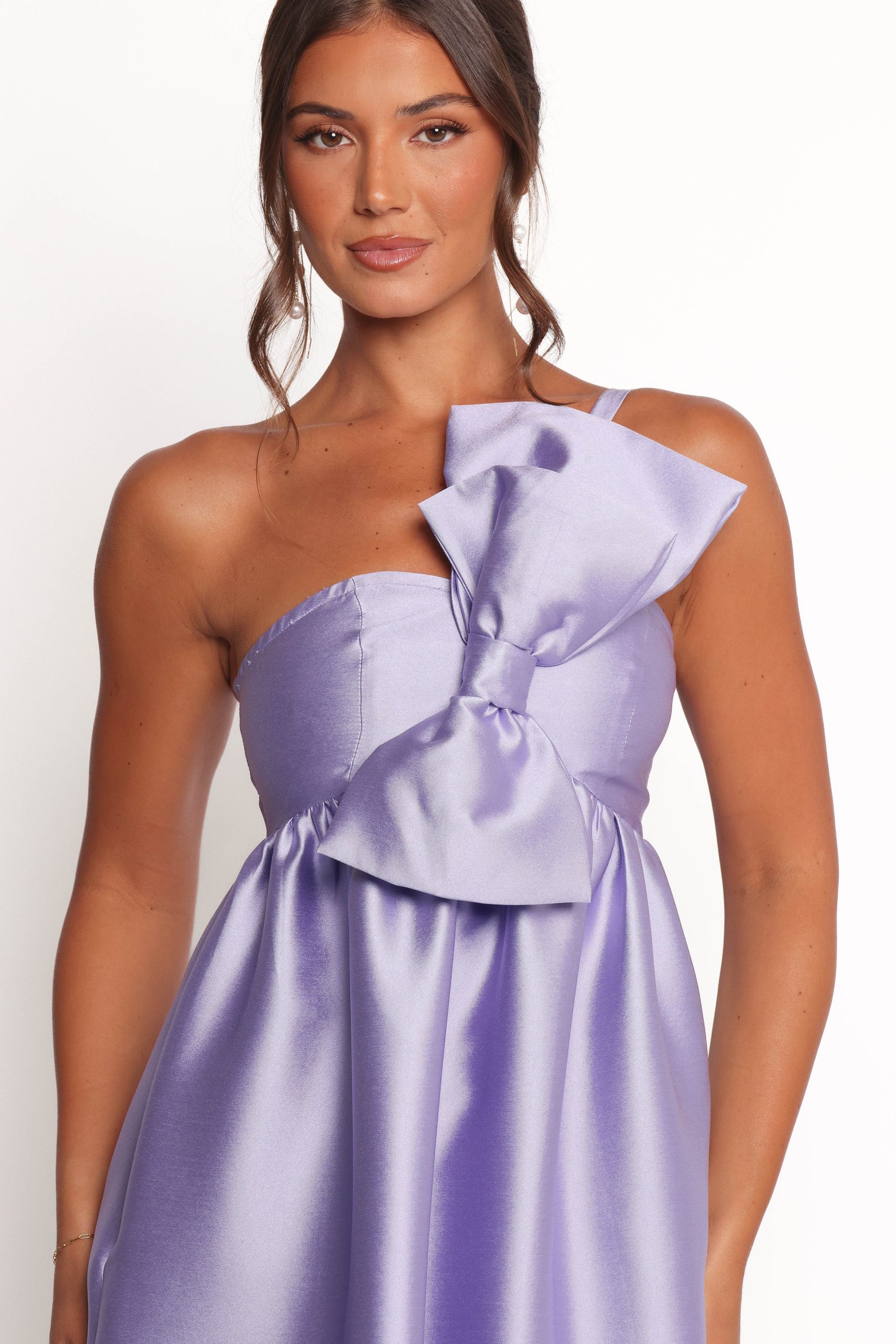 Betina Bow Front Maxi Dress - Lilac - Image 3