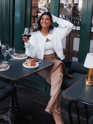 Bloom Pearl Knit Cardigan - Cream