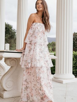 Bloom Strapless Maxi Dress - Floral