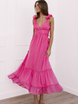 Bonito Midi Dress - Berry