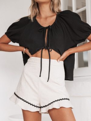 Sloane Short - Oatmeal Black