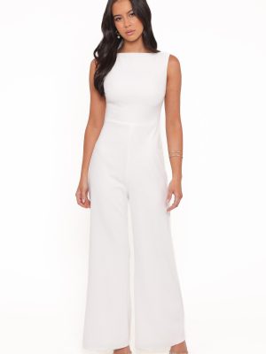 Brenda Lace Back Jumpsuit - White