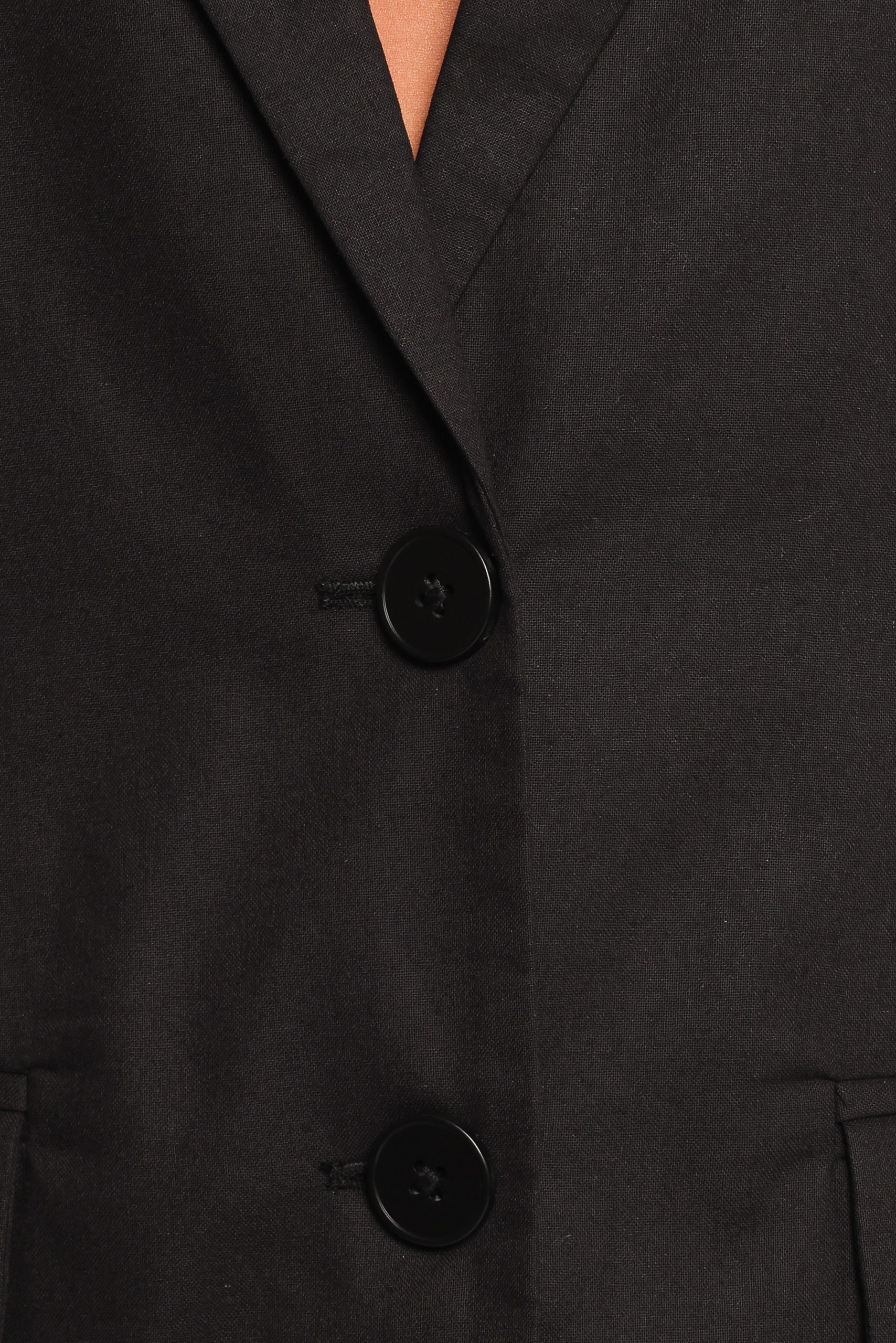 Brielle Short Sleeve Blazer Top - Black - Image 7