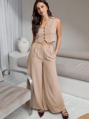 Camille Two Piece Set - Beige