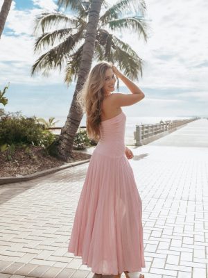 Cadenza Strapless Maxi Dress - Pink