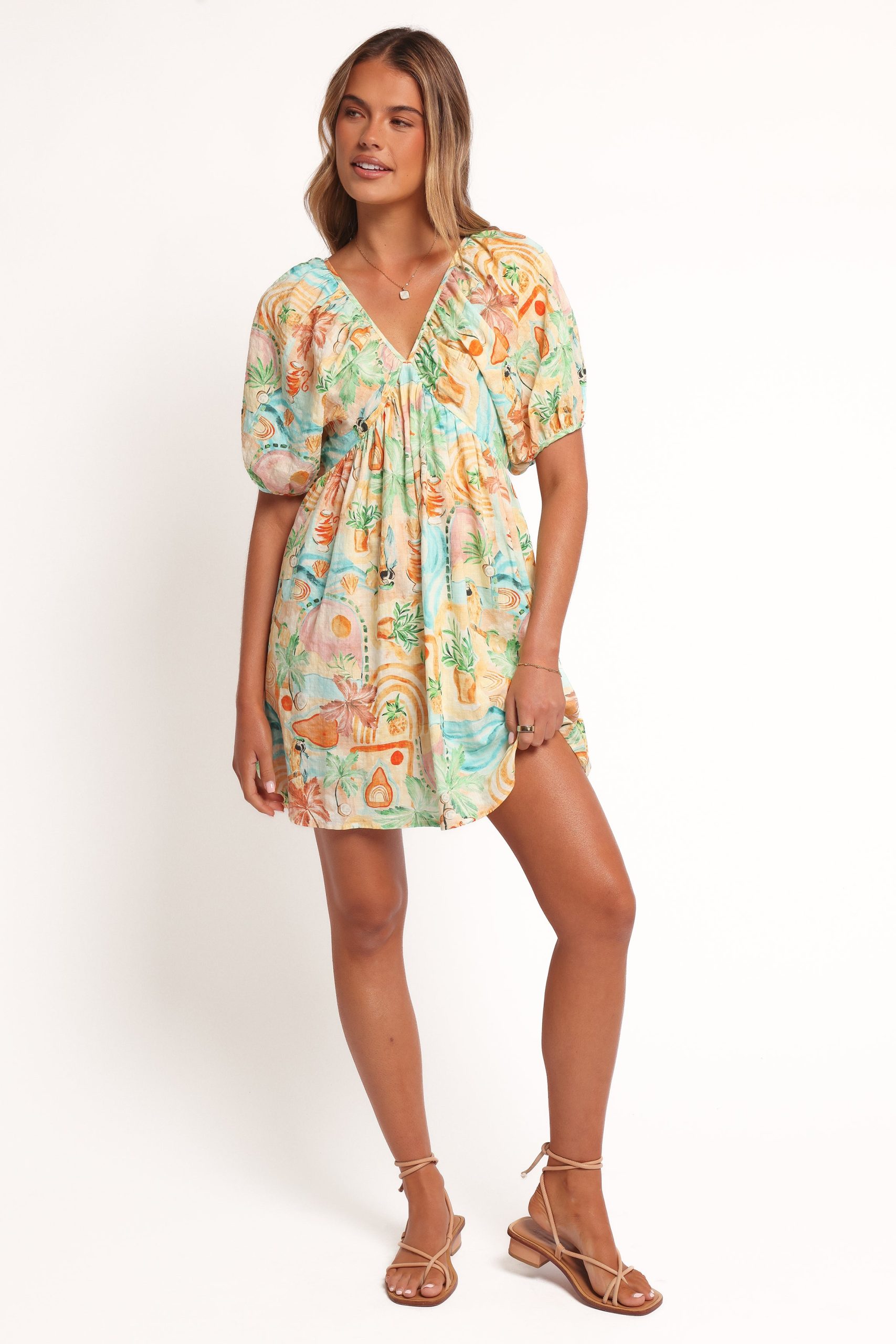 Cadhla Mini Dress - Golden Palm - Image 2