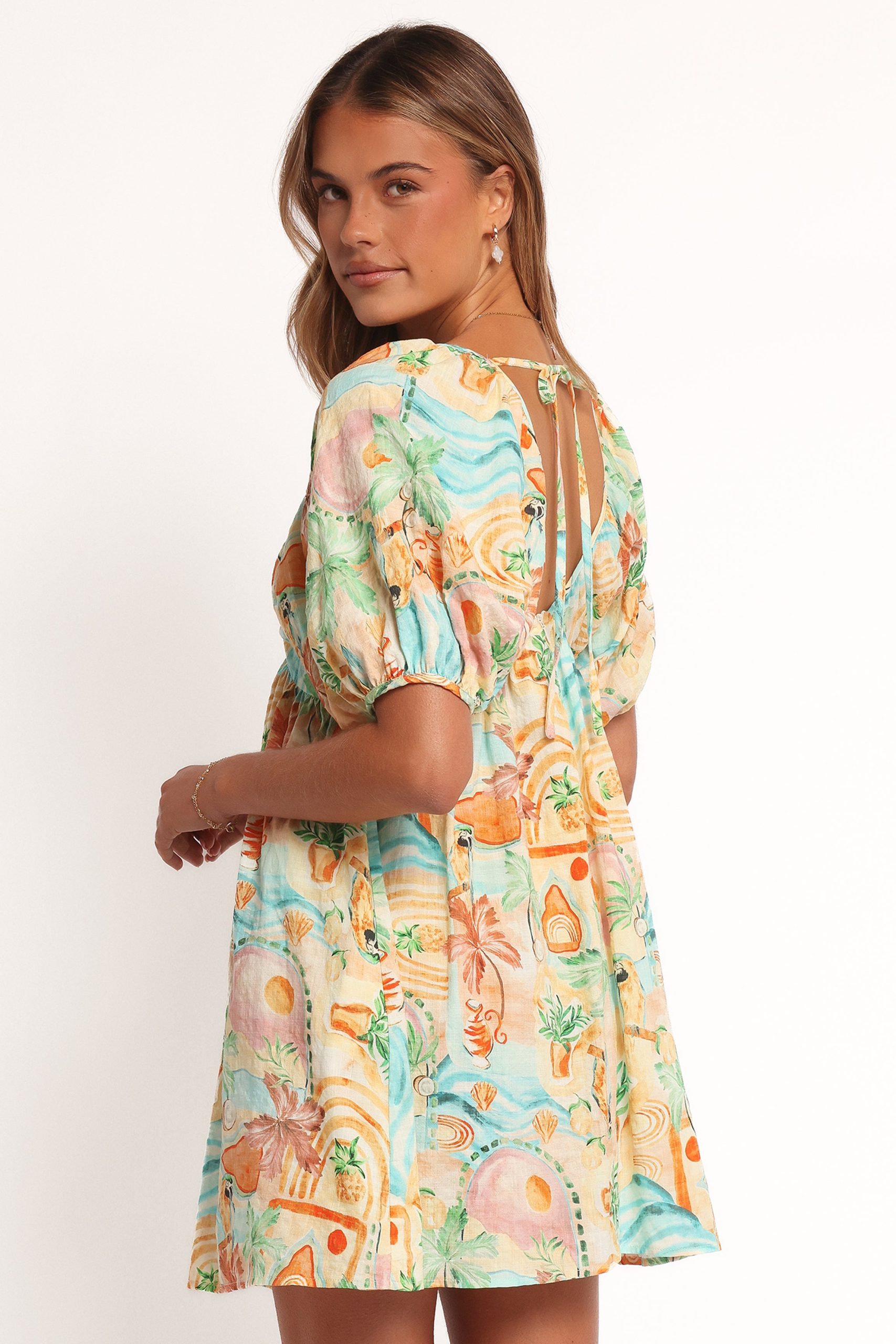 Cadhla Mini Dress - Golden Palm - Image 5