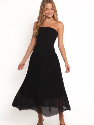 Caitie Midi Dress - Black