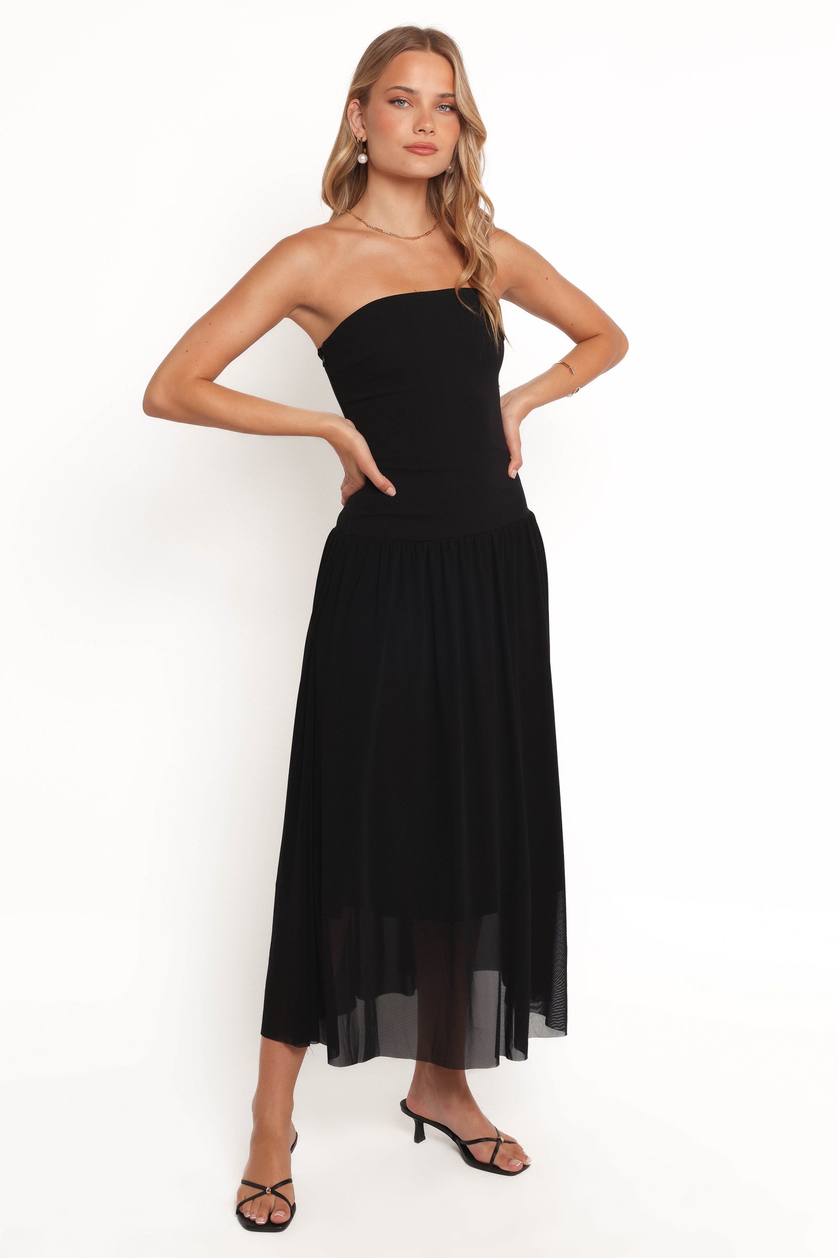 Caitie Midi Dress - Black - Image 5