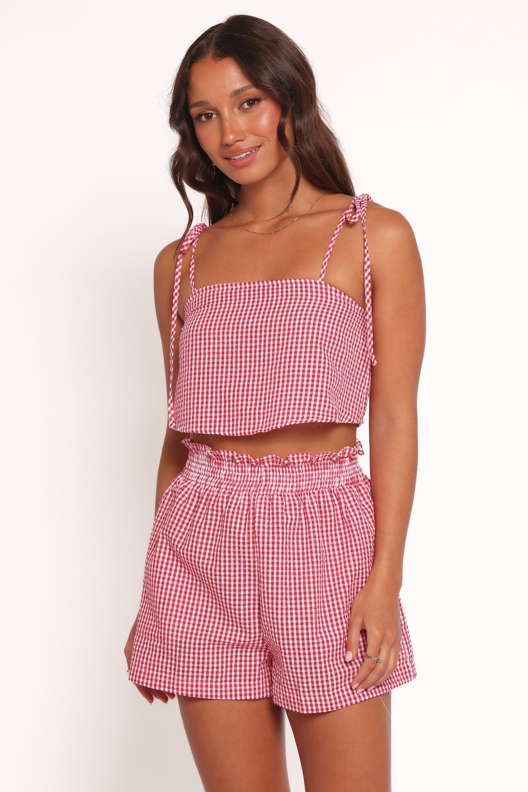 Callum Short Set - Red Gingham - Image 2