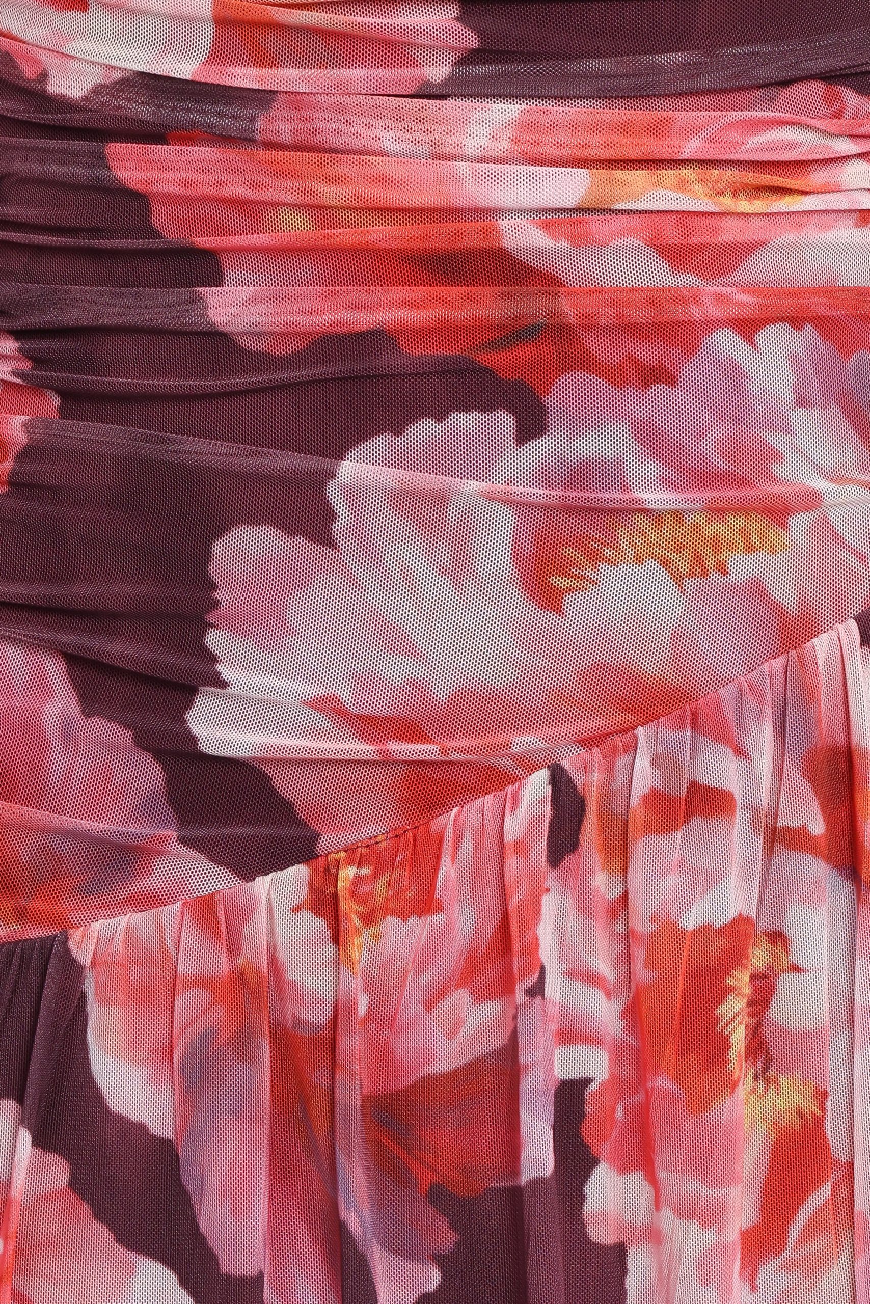 Calypso Long Sleeve Maxi Dress - Burgundy Peony - Image 7