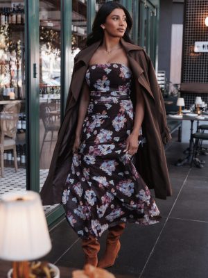 Calypso Maxi Dress - Purple Floral