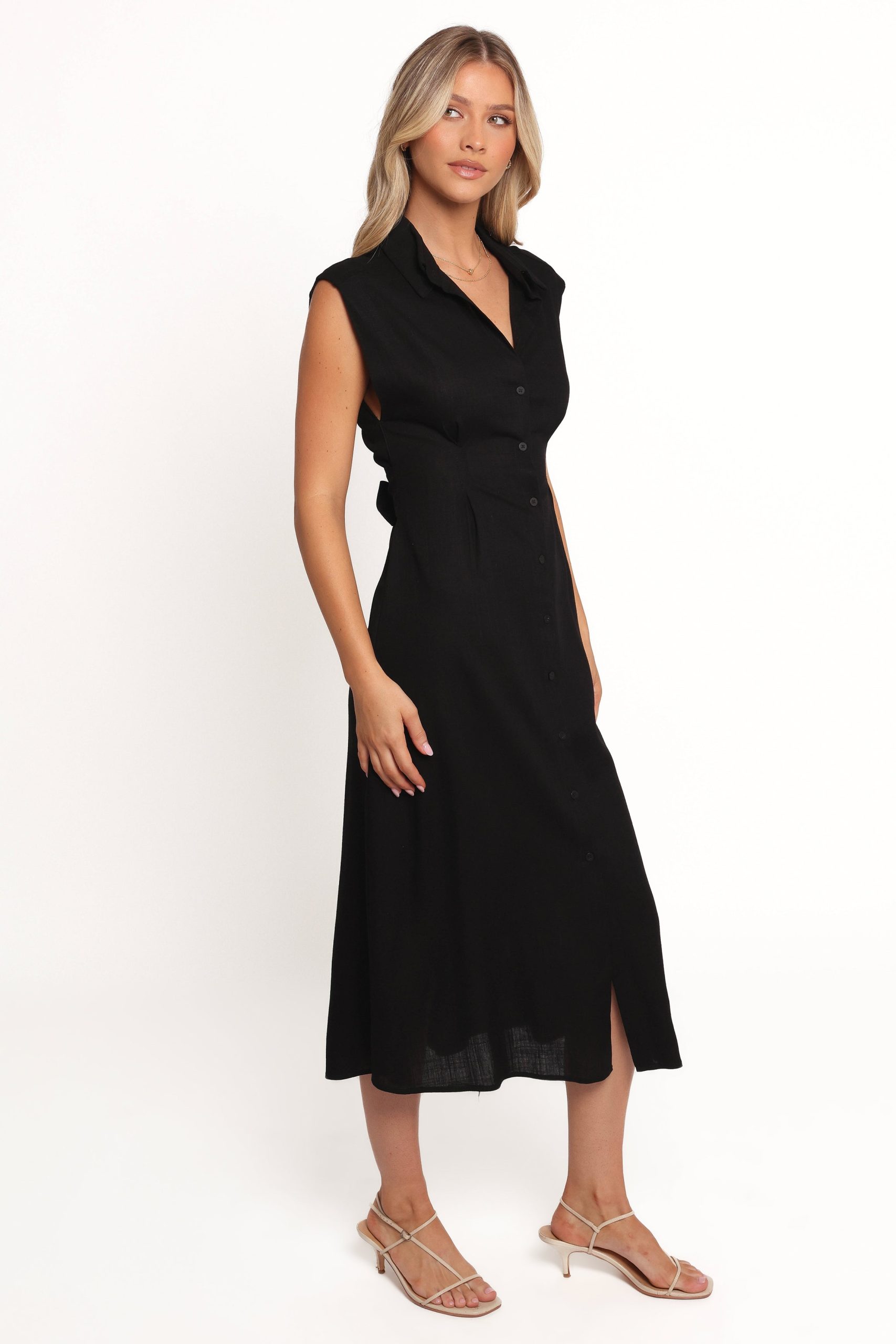 Cami Midi Dress - Black - Image 6