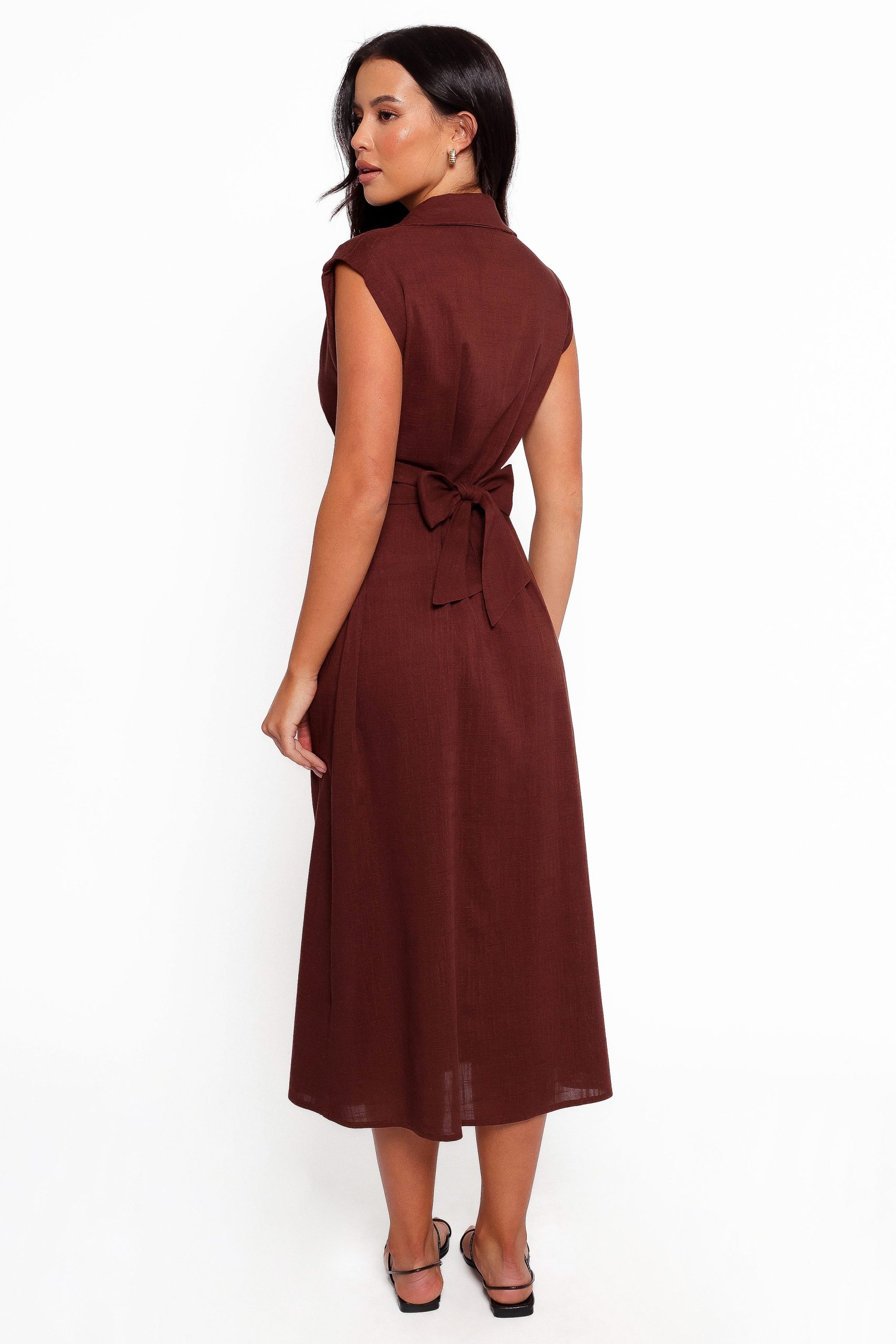 Cami Midi Dress - Chocolate Brown - Image 3