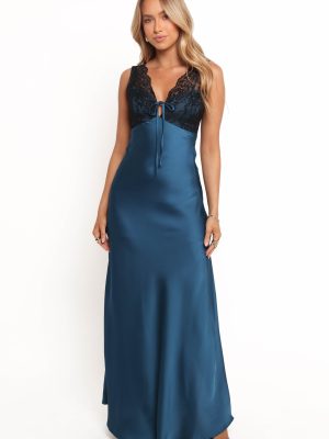 Cammy Maxi Slip Dress - Blue/Black