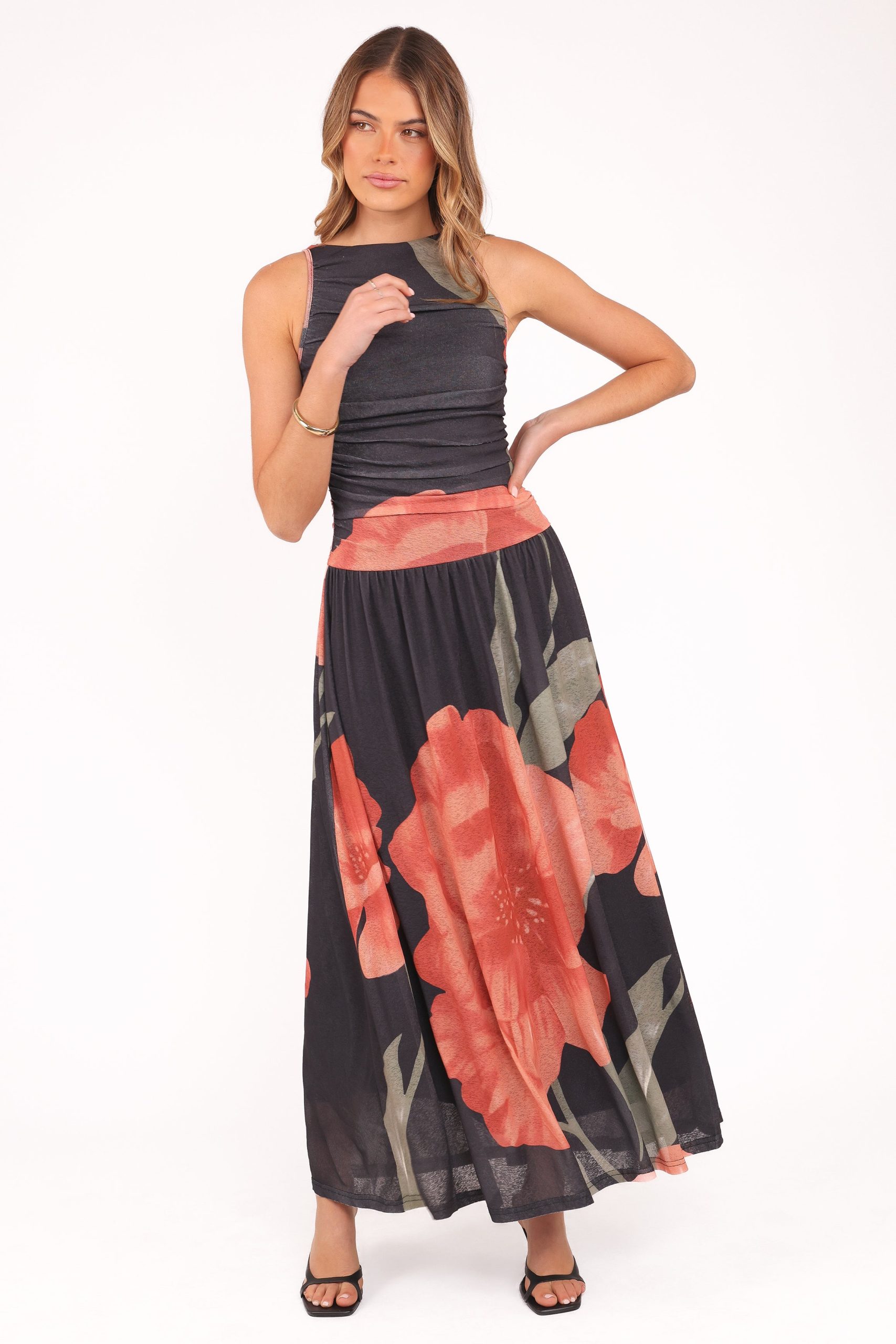 Carlin Midi Dress - Black Floral - Image 2